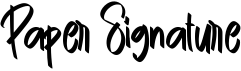 preview image of the Paper Signature font