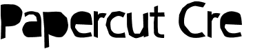 preview image of the Papercut Cre font