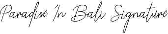 preview image of the Paradise in Bali Signature font