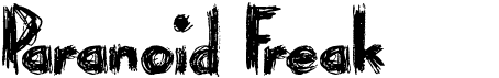 preview image of the Paranoid Freak font