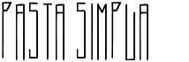 preview image of the Pasta Simpla font