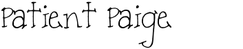 preview image of the Patient Paige font