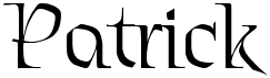 preview image of the Patrick font