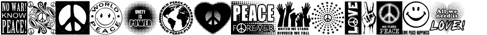 preview image of the Peace Forever font