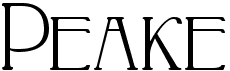 preview image of the Peake font