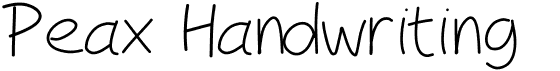 preview image of the Peax Handwriting font