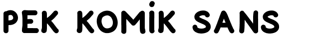 preview image of the Pek Komik Sans font