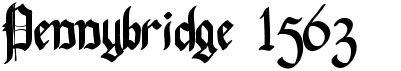 preview image of the Pennybridge 1563 font