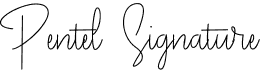 preview image of the Pentel Signature font
