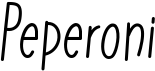 preview image of the Peperoni font