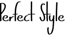 preview image of the Perfect Style font