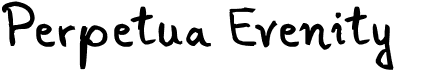 preview image of the Perpetua Evenity font