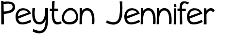 preview image of the Peyton Jennifer font