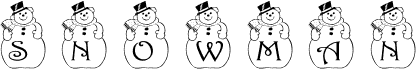 preview image of the PF Snowman font