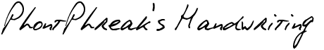 preview image of the PhontPhreak's Handwriting font