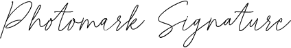 preview image of the Photomark Signature font