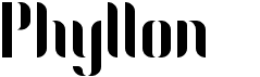 preview image of the Phyllon font