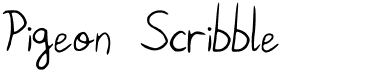 preview image of the Pigeon Scribble font