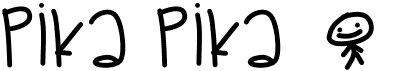 preview image of the Pika Pika font