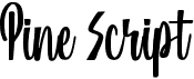 preview image of the Pine Script font