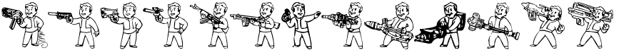 preview image of the Pip Boy Weapons Dingbats font