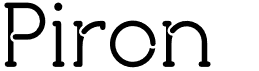 preview image of the Piron font