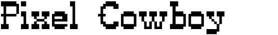 preview image of the Pixel Cowboy font