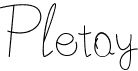 preview image of the Pletoy font