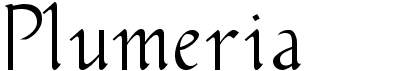 preview image of the Plumeria font