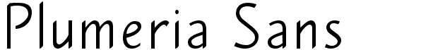 preview image of the Plumeria Sans font