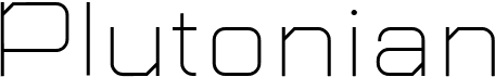preview image of the Plutonian font