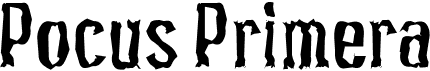 preview image of the Pocus Primera Distorded font