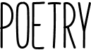 preview image of the Poetry font