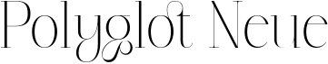 preview image of the Polyglot Neue font