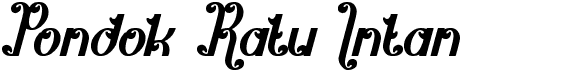preview image of the Pondok Ratu Intan font