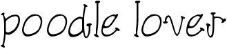 preview image of the Poodle Lover font