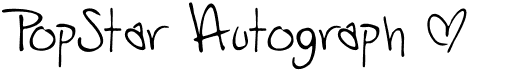 preview image of the PopStar Autograph font