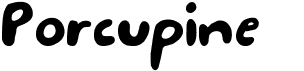 preview image of the Porcupine font