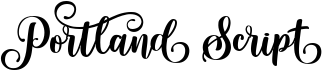 preview image of the Portland Script font