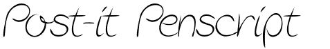 preview image of the Post-it Penscript font