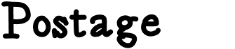 preview image of the Postage font