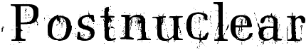 preview image of the Postnuclear font