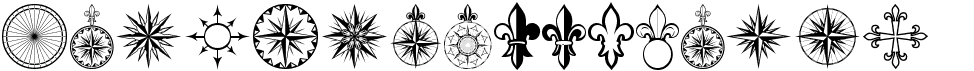 preview image of the PR Compass Rose font