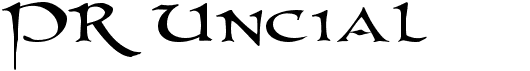 preview image of the PR Uncial font