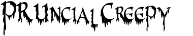 preview image of the PR Uncial Creepy font