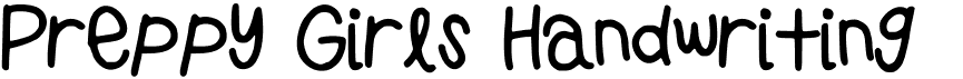 preview image of the Preppy Girls Handwriting font