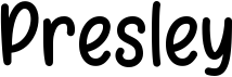 preview image of the Presley font