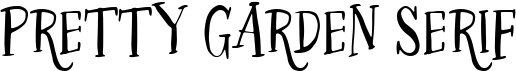 preview image of the Pretty Garden Serif font
