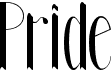 preview image of the Pride font