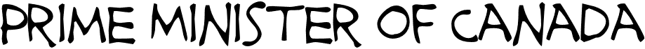preview image of the Prime Minister of Canada font